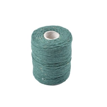 Bavlněná šňůra, dekorativní zelená 2 mm 180 m 250 g pro ruční práce
