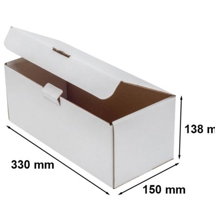 Kartónová krabička F421 bílá 330x150x138 mm k balíčku InPost B