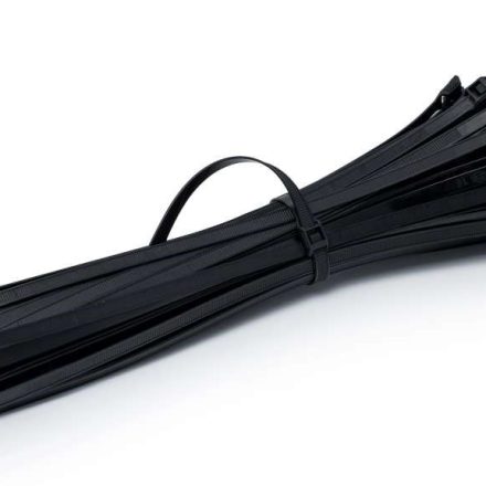 Svorky s plochým zipem 490x9,5 mm černá 100 ks