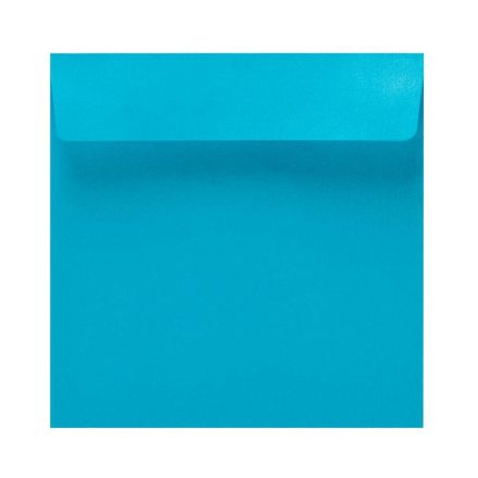 Dekorativní čtvercové obálky K4 HK perlově modrá 165x165 mm 50 ks