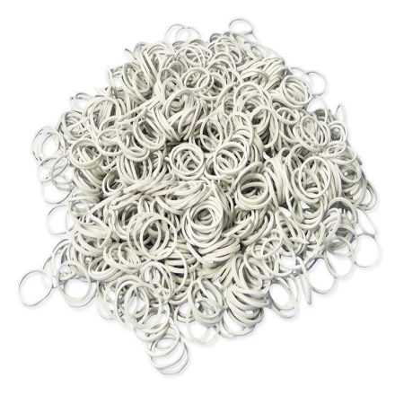 Pryžové pryžové pásy bílé 15 mm x 1,2 x 1,2 mm 1 kg