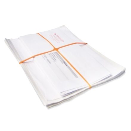 Pryžové gumy na spisy 100x1,5x4,0 mm pomerančový 1 kg