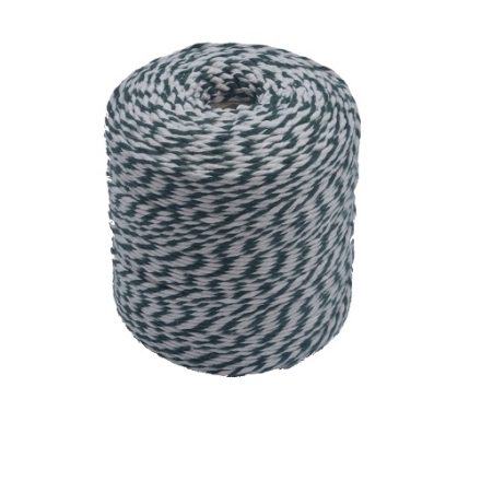 Bavlněná šňůra 2 mm bílé a zelené 135 m 250 g na cívkách do makromu