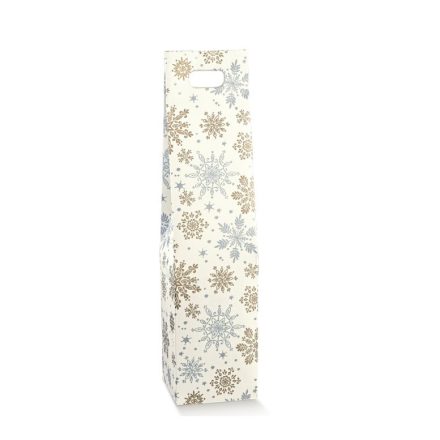 Dárková taška na vánoční víno 95x95x400 mm K-477 SN