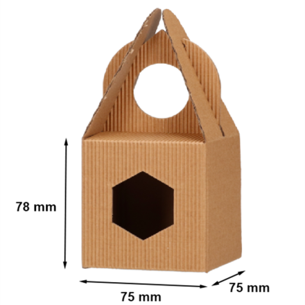 Módní karton s medovou sklenicí 220g s oknem 75x75x78mm