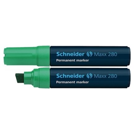 Marker Permanent Schneider Maxx 280 gReen, zkosený konec 4-12 mm