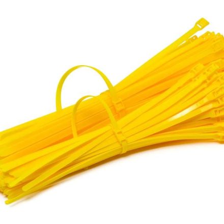 Kabelová svorka s plochým zipem 490 x 9,5 mm žlutá 100 ks