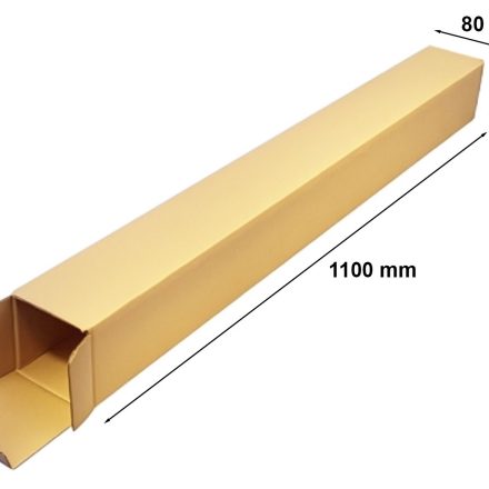 Krabička B0 1100x80x80 mm, hnědá kartonová trubka