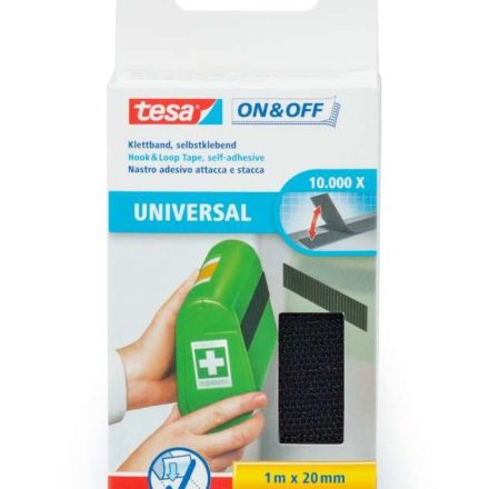 Vodnice v pásce TESA ON & OFF Samolepicí 1 m x 20 mm černá