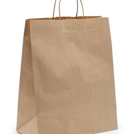 Papírový sáček s bronzovým držákem na popruhy 240x100x320 mm 250 ks