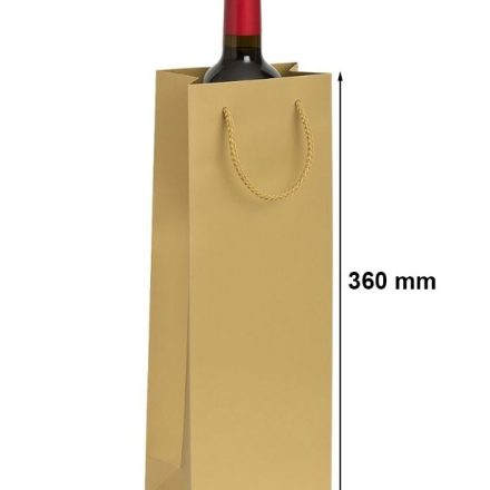 Papírový dárkový sáček laminovaný vínem 125x85x360 gstarý