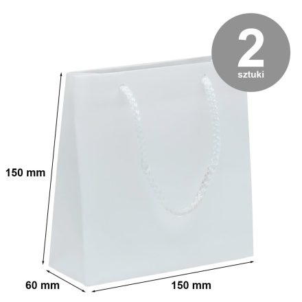 Papírový matný ornament 150x60x150 Bílá žebra - balení 2 ks