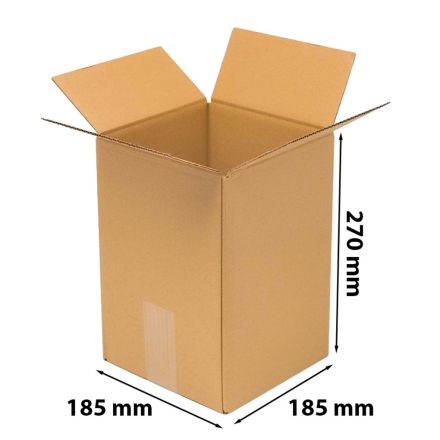 Krabička na klapky 185x185x270 mm Hnědá vlna B 360 g/m2