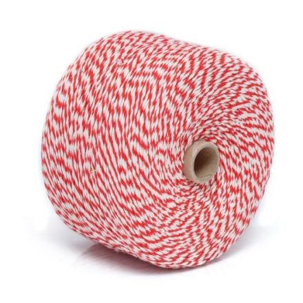 Provázek z bílé bavlny 2 mm 1 kg na makrom, cívku