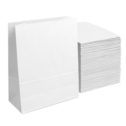 Organický papírový sáček se spodkem 120x90x320 bílé 100 ks
