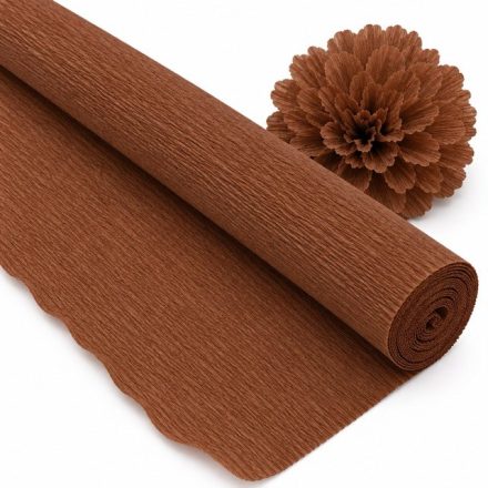 Italský krep 180g Hnědá 50cm/250cm Dekorativní papír