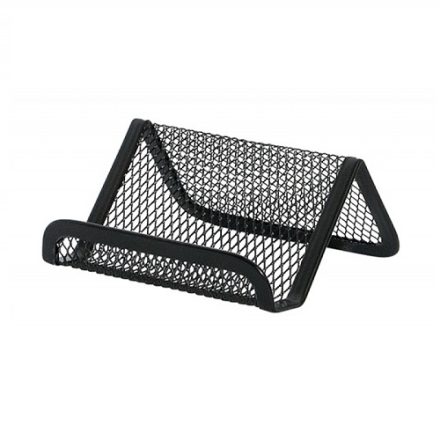 Q-Connect business card stand black metal mesh 95x75x45 mm