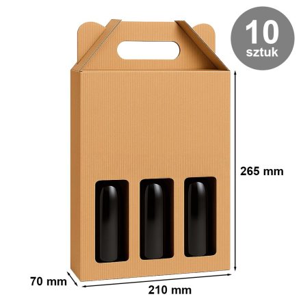 Kartónové krabice s dekorativním obkladem 3 pivo 210x70x265mm 10 ks