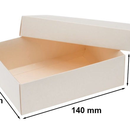 Dekorativní dárková krabička z desky A6 140x100x47 mm bílé S
