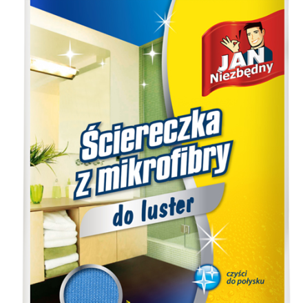 JN utěrka mikrovlákna pro čištění zrcadel modrá 1 ks
