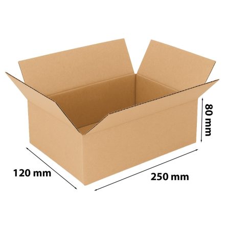 Kartónová deska 250x120x80 mm, hnědá kartonová krabička 3-vražda