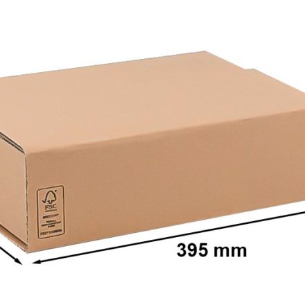 Obal na kartony pro knihy s lepicí páskou 395x285x80 mm