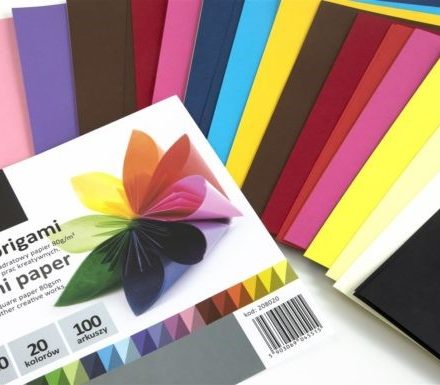 Barevný papír pro origami mix 20 barvy 20x20 cm 100 Archa. 80 g/m2