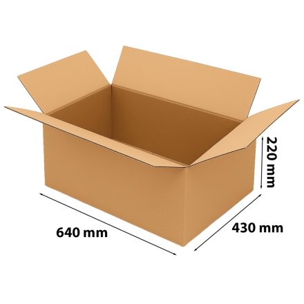 Kartónová deska 640x430x220 mm 3-Bronzová vrstva k odeslání