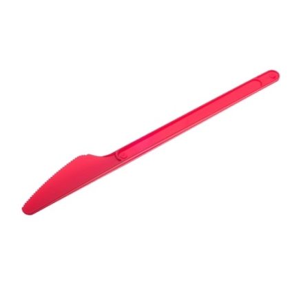 Nože na jedno použití s červeným stravováním 16,5 cm 2,2 g 20 ks