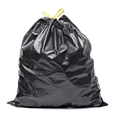Pevné pytle na odpadky LDPE 35l černá s košíkovou 15 ks