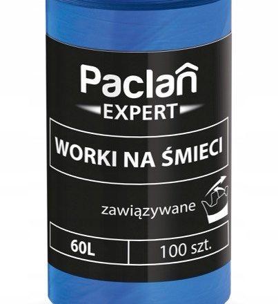 Silné pytle na odpadky Paclan Expert 60L, vázán, 100 ks