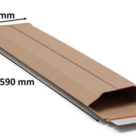 Kartónová obálka na registračním štítku 145x590mm