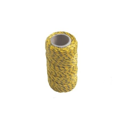 Černá a žlutá cihlová šňůra 30 m 1,6 mm polypropylenové lano