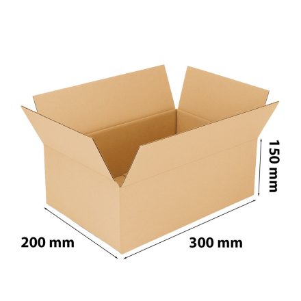 InPost Gabarit B flapboard box 300x200x150 mm hnědá až k balení