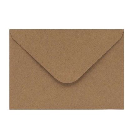 Dekorativní papírové obálky C6 kraft hnědá, 120 gsm, 50 ks