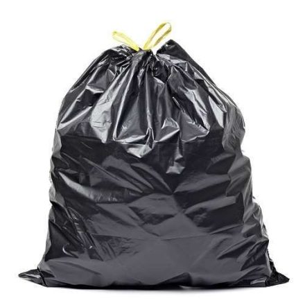 Odpadkové pytle LDPE 60l černá s páskou, která má být uzavřena, 10 ks