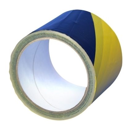 Žlutočerná bariérová páska 100mm/100m nelepení