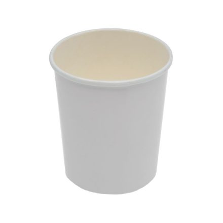 Bílé jednorázové papírové kelímky 300 ml na kávu a nápoje, 50 ks