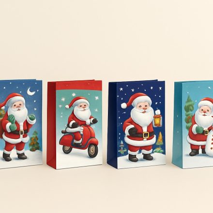 Vánoční tašky dárkové papírové tašky MIX 155x60x155 mm 10