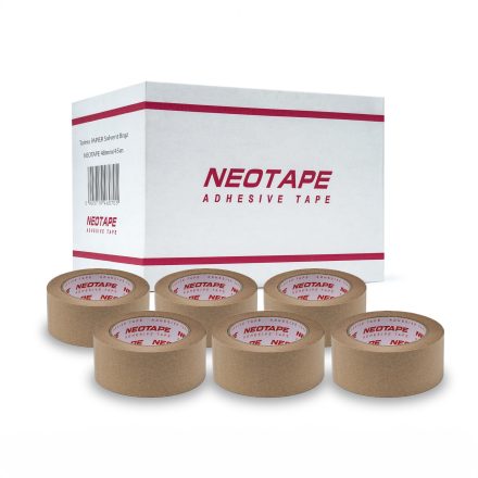 Papírová lepicí páska Rozpouštědlo NEOTAPE hnědá 48 mm x 45 m, 6 ks