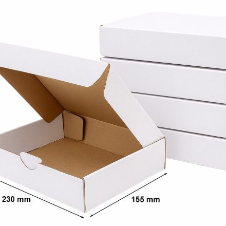 Kartónová kráječ bílé módní box 230x155x41 mm 100 ks