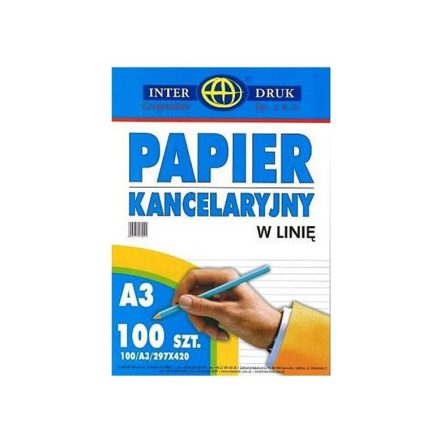 Kancelářský papír A3 v aplikačních řadách 420x297 mm 100 Archa. 60 g/m2