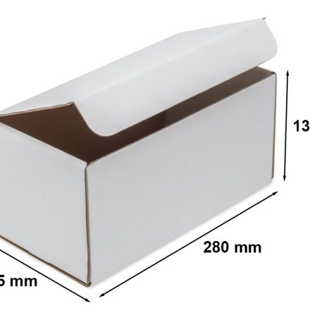 Kartónová krabička F421 bílá módní krabička 280x145x135 Balení B