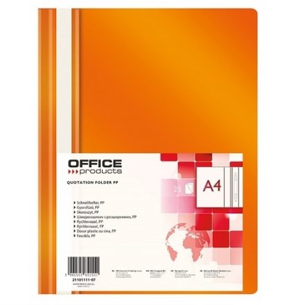 Sešit A4 PP měkká oranžová bez dozoru na dokumenty 25 ks