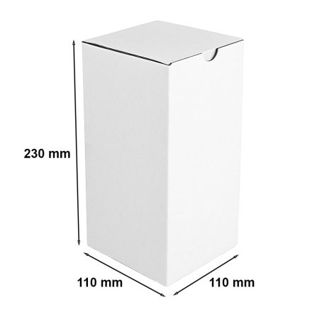 Kartónová krabička F215 bílá módní krabička 110x110x230 mm