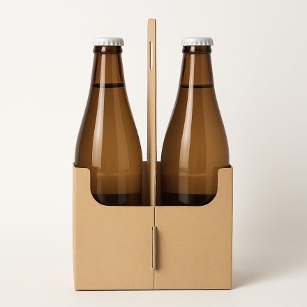 Módní karta pro 2 pivo 70x140x390mm Nosič hnědých krabic