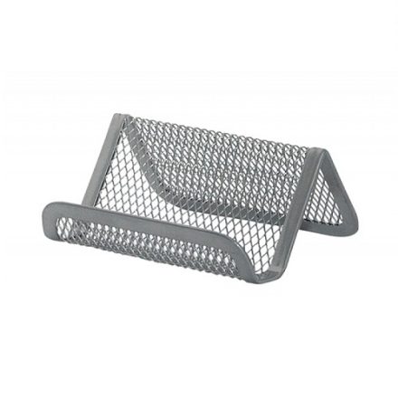 Stánek vizitky Q-Connect vyrobený z kovového stříbrného pletiva 95x75x45 mm