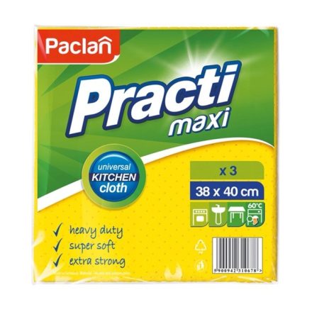 Practi Maxi ubrousky 3 ks 38x40 cm žluté víceúčelové čištění