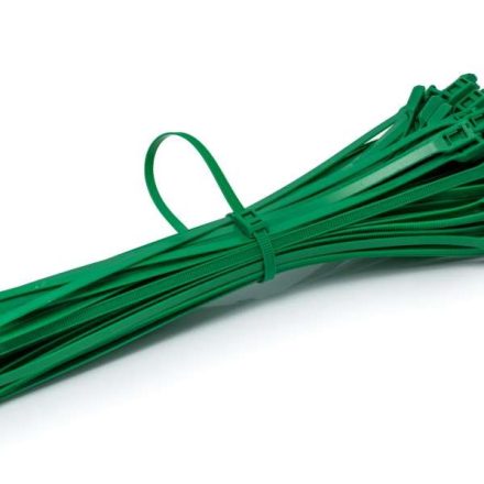 Svorka svorky tritika s plochou přezkou 400x8 mm zelený 100 ks