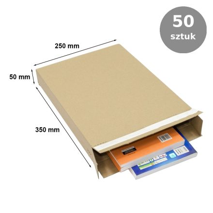 Box Flatbox F12 250x50x350mm 50 kusy Flat Shipping Box
